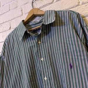 Ralph Lauren Shirt Mens 2XLT Green Plaid Cotton Big Tall Pony Button Down Preppy